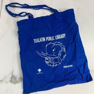 Tualatin Public Library Books Bookworm Printed Oregon Shopping Shopper Tote